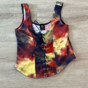 Urban Outfitters Tie-Dye Cotton Corset
